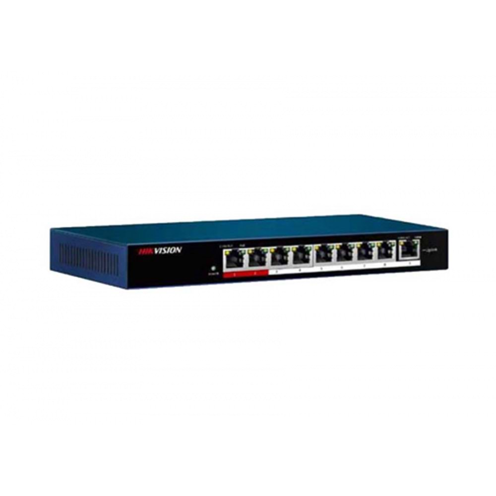 Hikvision DS-3E0109P-E/M 8Port MegaBit 8 Port PoE 58W +1 Port MegaBit Uplink Yönetilemez Masaüstü Switch