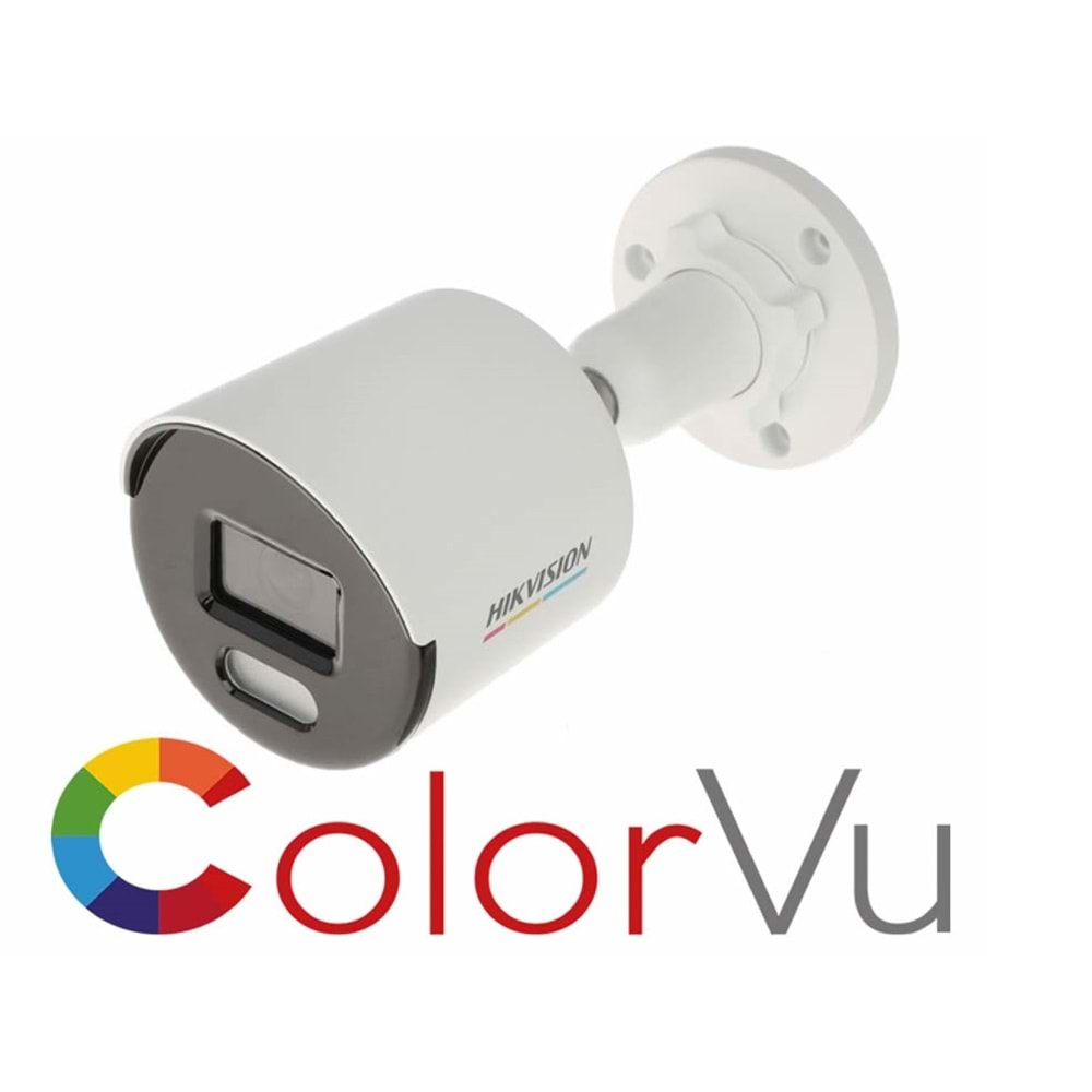 Hikvision DS-2CD1047G0-LUF 4MP 4mm IP ColorVu Bullet Kamera (Sesli)