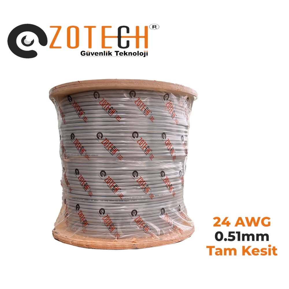 Zotech 6024500 24Awg Cat6 Network Kablo 0,51mm U-UTP Kasnak(500Mt)