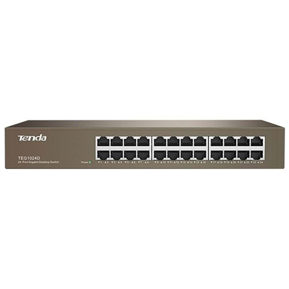 Tenda TEG1024D 24 Port 10/100/1000 GigaBit Metal Kasa Yönetilemez Rack Mount Switch