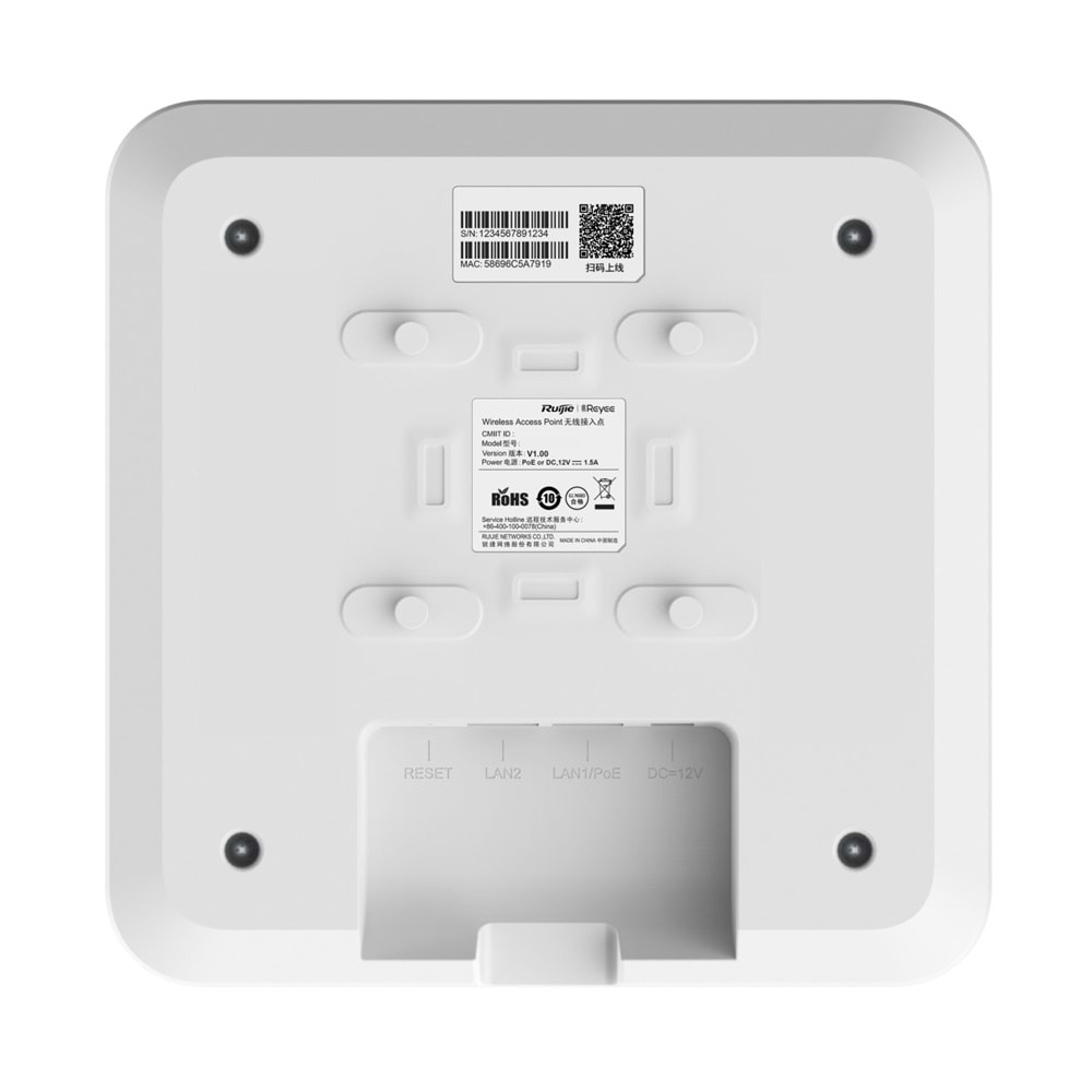 Ruijie-Reyee RG-RAP2260(G) Wifi 6 İç Ortam Access Point - Dual-band AX1800,