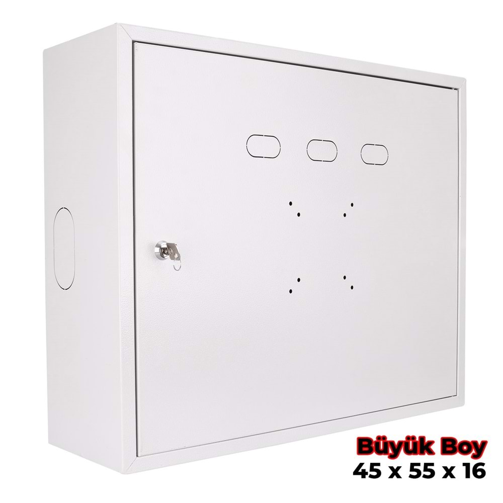 Metal Dvr/Nvr/Monitör Kabin 45x55x16 Büyük Boy