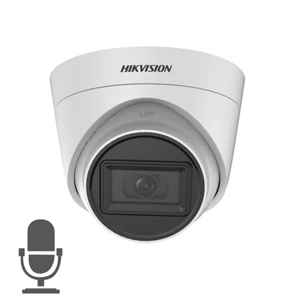 Hikvision DS-2CE76D0T-ITPFS TVI 2MP 2.8mm Dome Kamera (Sesli)(20Mt.)