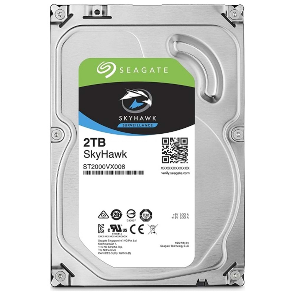 Seagate Skyhawk 2TB 7/24 Güvenlik Hard Disk