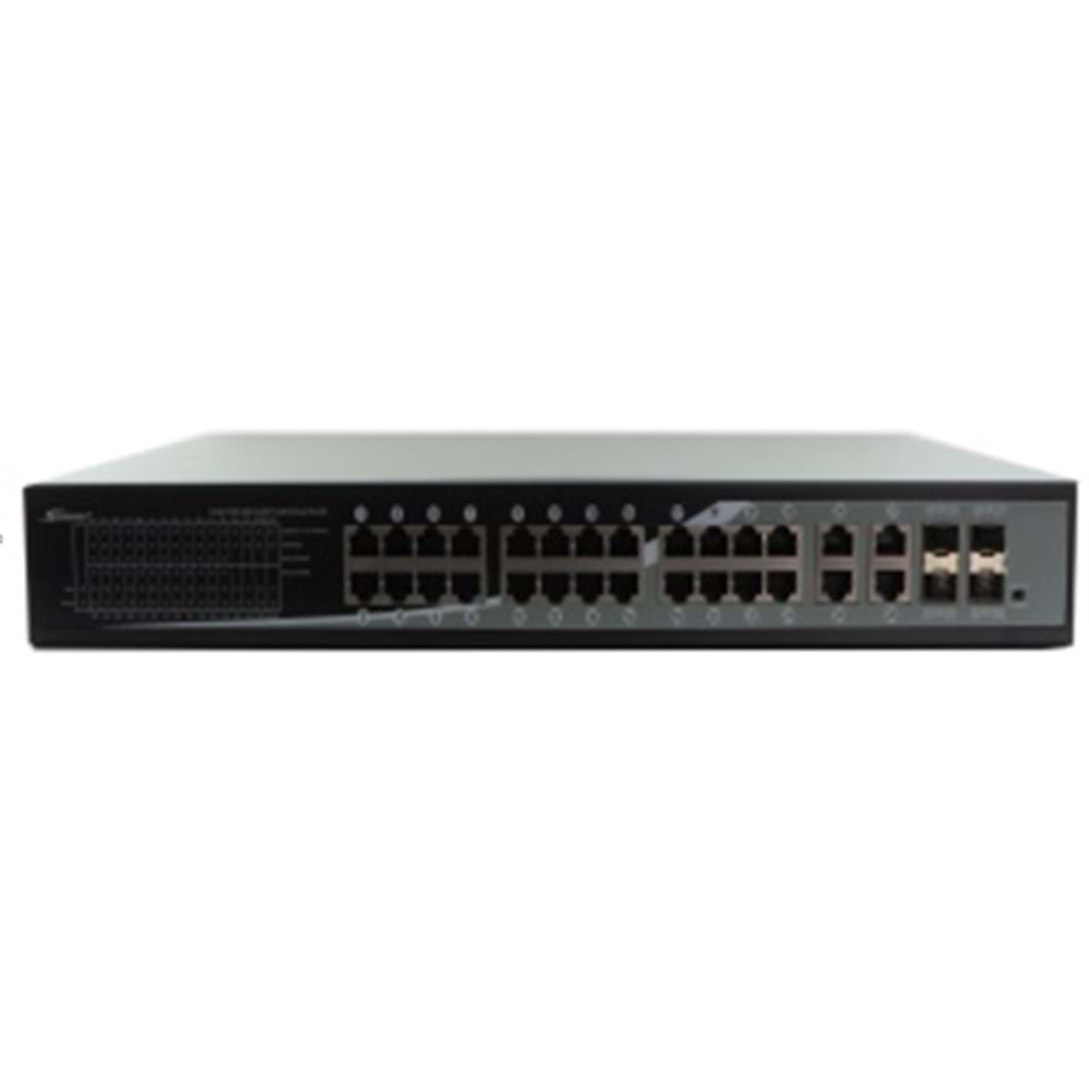 Seenergy Pro DJA-2422GB2S 24+4+4 24P 10/100 + 4P 100/1000 400w Poe Switch