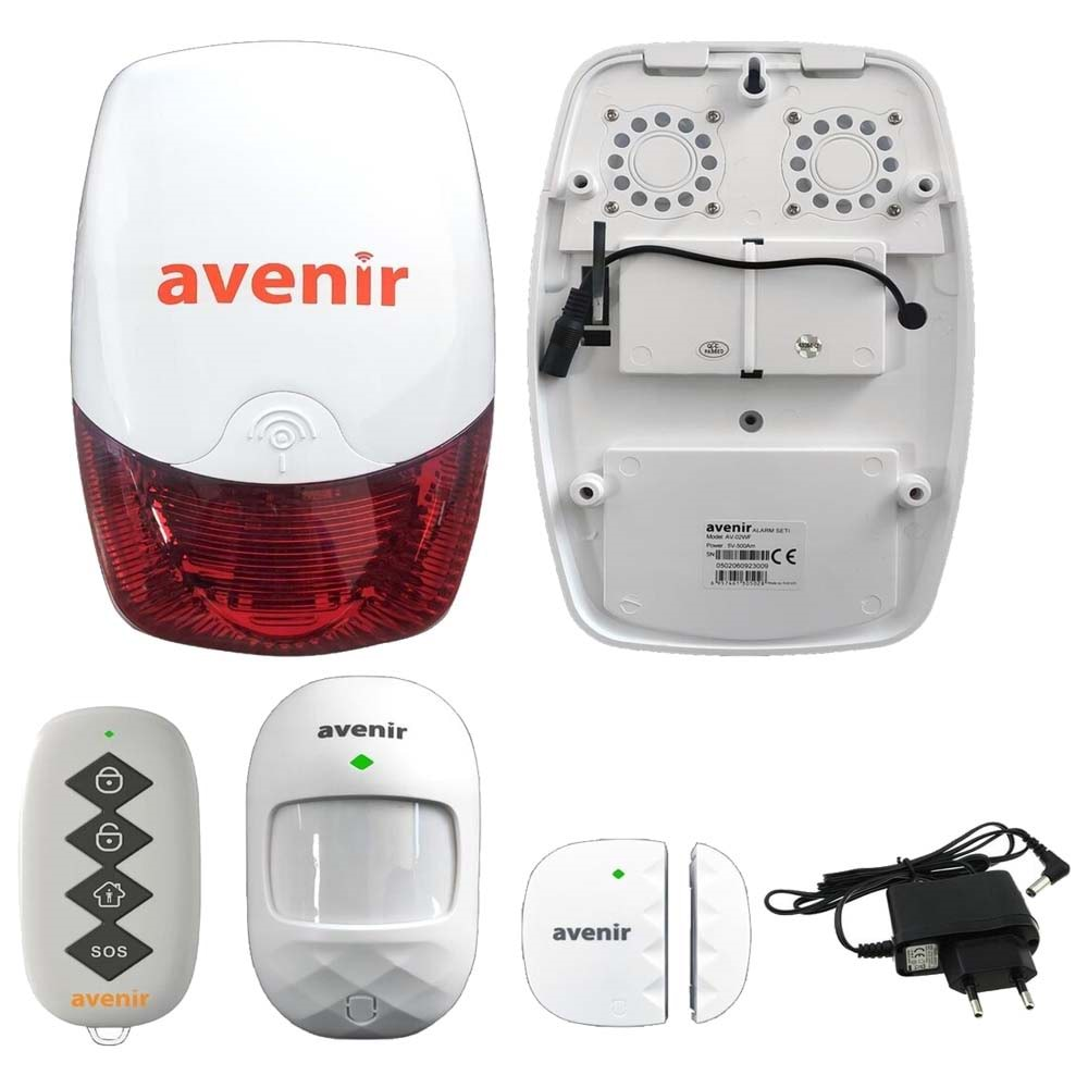 Avenir AV-02WF Wifi Akıllı Ev Alarm Sistem Seti