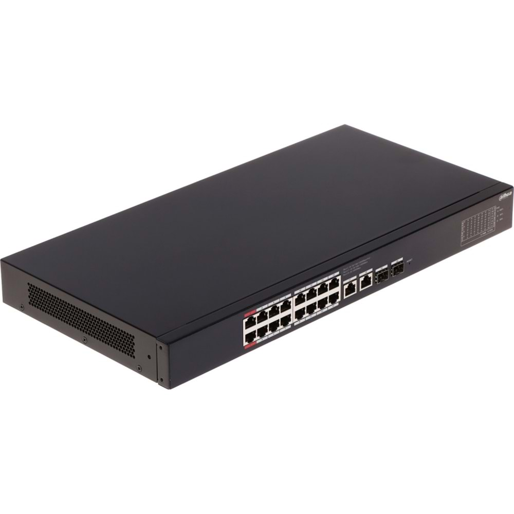 Dahua CS4220-16GT-240 PoE 16 Port Gigabit 2P Uplink 2P SFP Cloud Yönetilebilir Switch