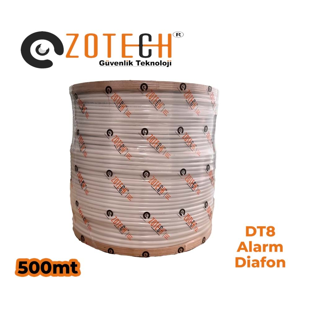 Zotech DT8100 DT8 Diafon Alarm Kablosu 500Metre(Kasnak)