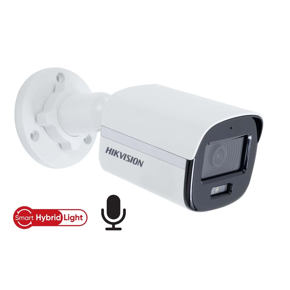 Hikvision DS-2CE10DF0T-LPFS 2.8mm 2MP Smart Hybrid Light HD-TVI Bullet(Sesli)