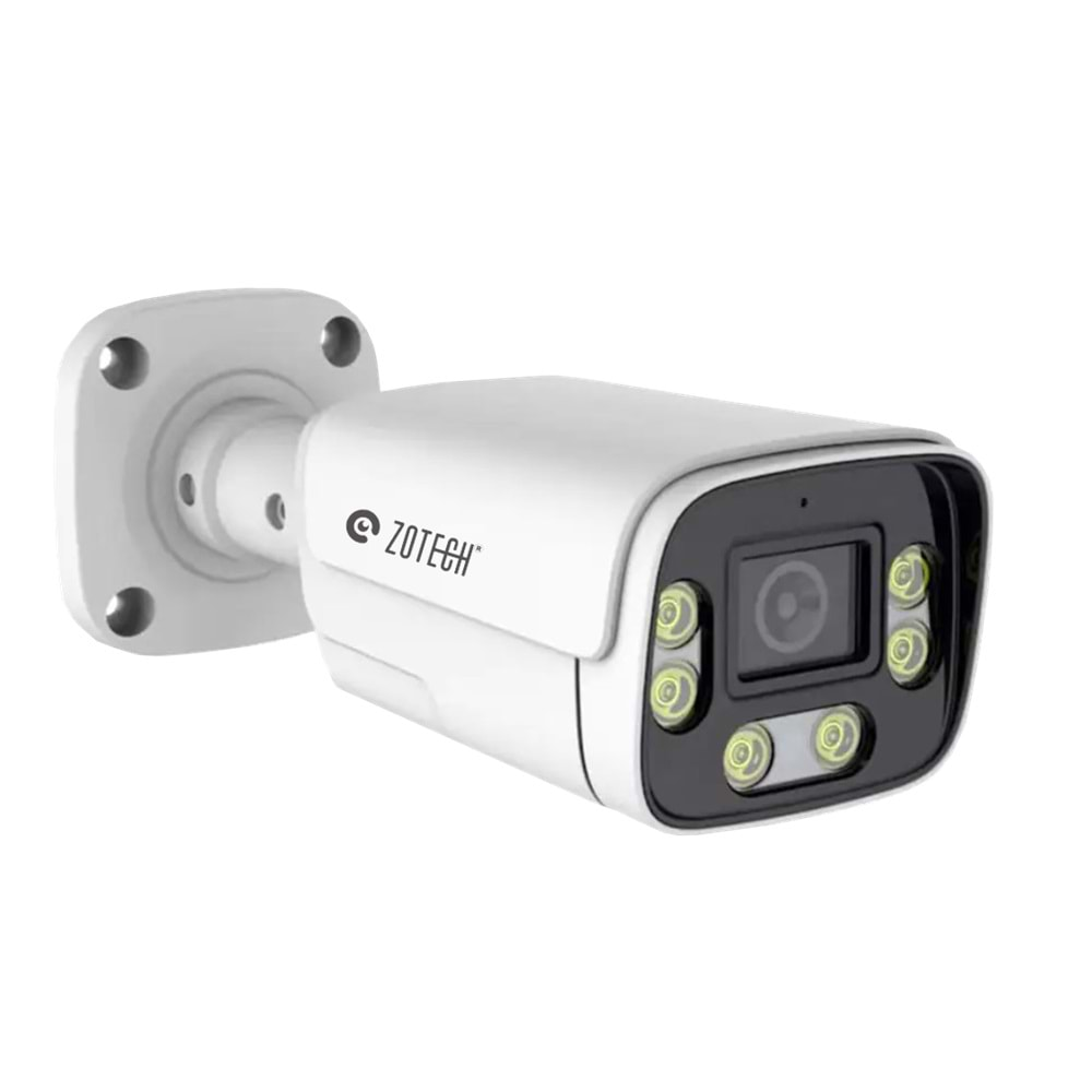 Zotech SMR-GBM406IP36-P-A Poe 4MP 6 Smart Hybrid Light 3.6mm H265 IP Bullet Kamera Metal(Sesli)