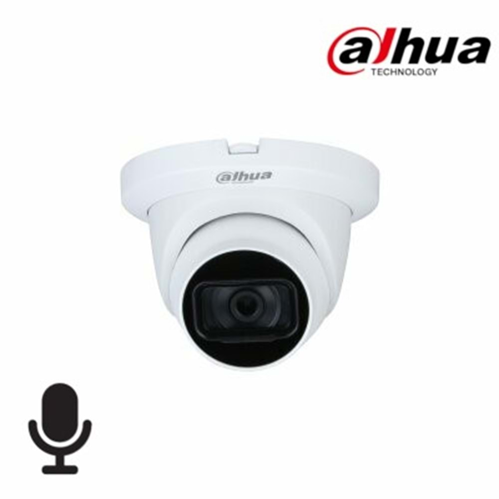 Dahua HAC-HDW1200TMQP-A-0280B 2MP 2.8mm Dome Kamera Dahili Ses(60Mt)