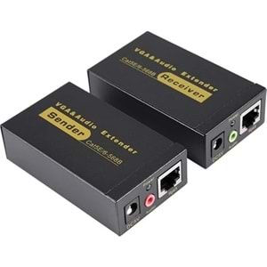 Vga+Audio Extender Cat6 Kablo Uzatıcı 100Mt.