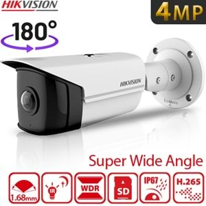 Hikvision DS-2CD2T45G0P-I 4MP 1.68mm 180 Derece Süper Geniş Açı IP Bullet Kamera(20Mt.)