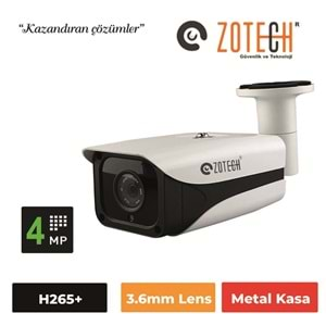 Zotech ZT-DH404IP 4MP 3.6mm 4 King Led H265 IP Kamera(80mt)(S)