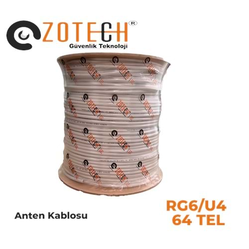 Zotech RG648500 48 TEL Uydu Anten Kablosu RG6/U4 0.90 500Metre (CCS/CU/AL)