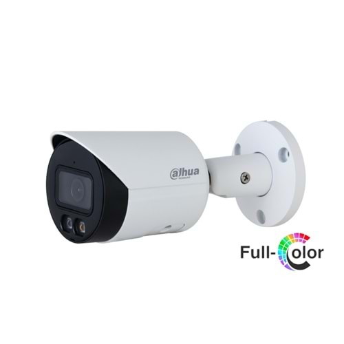 Dahua IPC-HFW2449S-S-IL 4MP Full Color 3.6mm H265+ 30Mt PoE Bullet IP Kamera(Sesli)