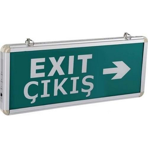 CATA CT-9166 Exit Çıkış Acil Yön Levhası Sağ/Sol Şarjlı Işıklı