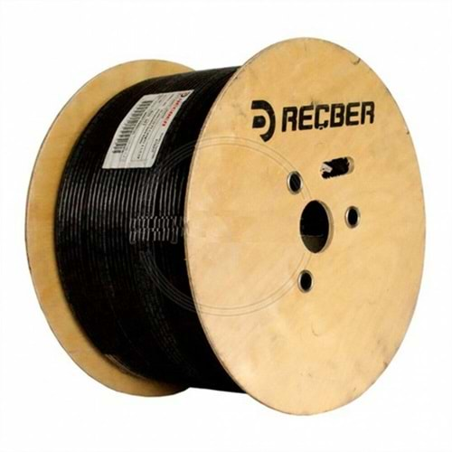 Reçber 306071 CCTV 1+2 RG59 Mini 2X0,50MM (PE) Dış Ortam Kamera Kablo 500Metre