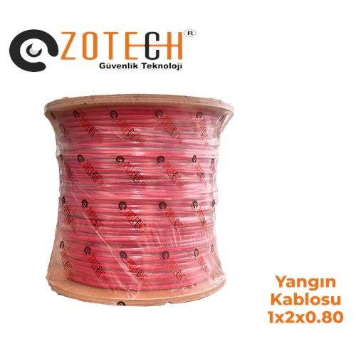 Zotech Y21500 2X1 Yangın Kablosu 1x2x0,80+1x0.80 Kırmızı 500Metre