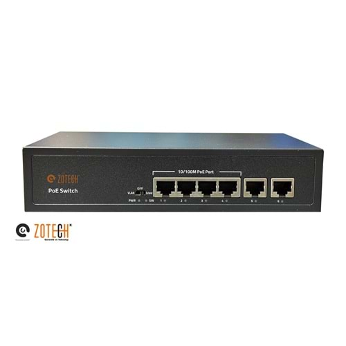 Zotech ZT-SW4P2U (4+2) 4P MB PoE 2P MB Uplink PoE Switch