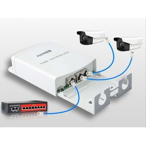 Zotech POE Repeater 1 in 2 Out Port 100Mbps (80Metre)