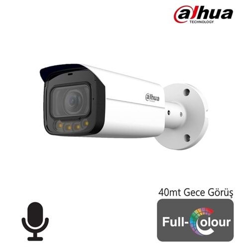 Dahua HAC-HFW1209TLMP-A-LED-0360B 2MP 3.6mm Full Color IP67 Metal Bullet (Sesli)(40Mt)