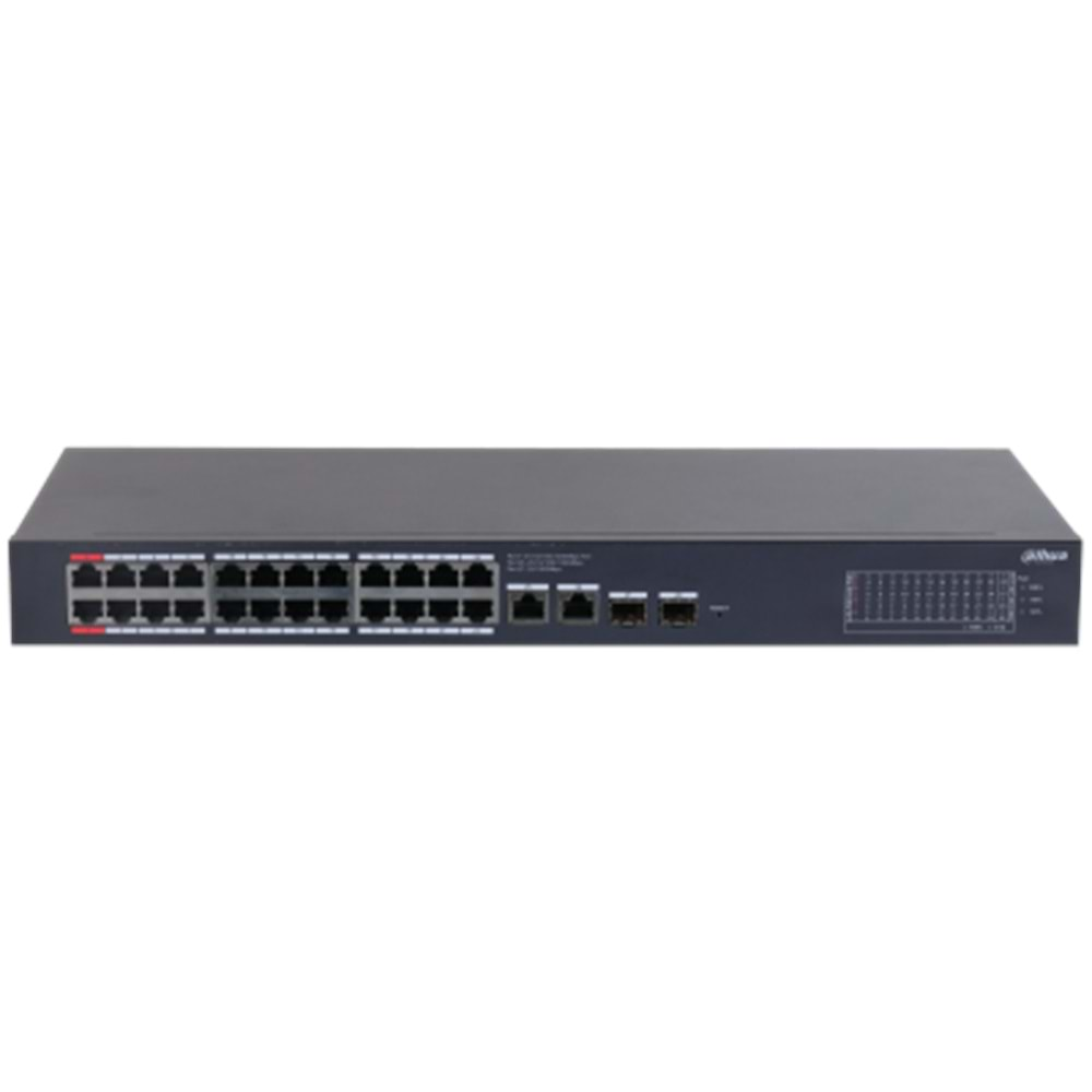 Dahua CS4228-24GT-240 24 Port 2GB Uplink 2 SFP Yönetilebilir PoE Switch